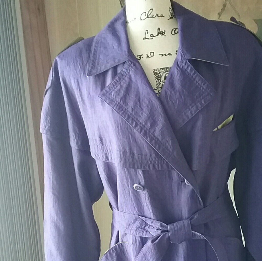 Deep Purple Trench Coat Used Only wore one time